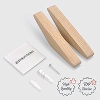 Vista 8 de Paquete de 2 ganchos de pared de madera de goma natural de 25 libras para colgar abrigos, toallas, sombreros, bolsos, bolsos, ganchos para abrigos