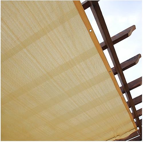 Hanjet Toldo 90% para exteriores, para jardín, 6.5 x 10 pies, permeable al agua y resistente a los rayos ultravioleta, para patio, balcón, trampolín