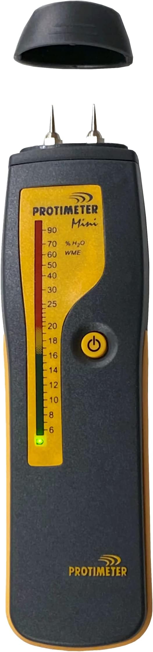 AMPHENOL THERMOMETRICS BLD2000 Mini Moisture Meter, LED Display, 6 to 90% Range, 9 V Power, 7-1/64" Length x 1-29/32" Width x 1.09" Height, Grey