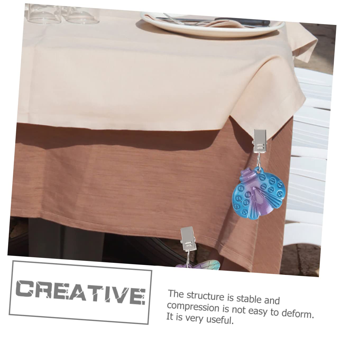 8pezzi Clip per Tovaglia Lega Antiruggine Fermatovaglia Decorativi per Esterni e Picnic Design Elegante e Facile Installazione