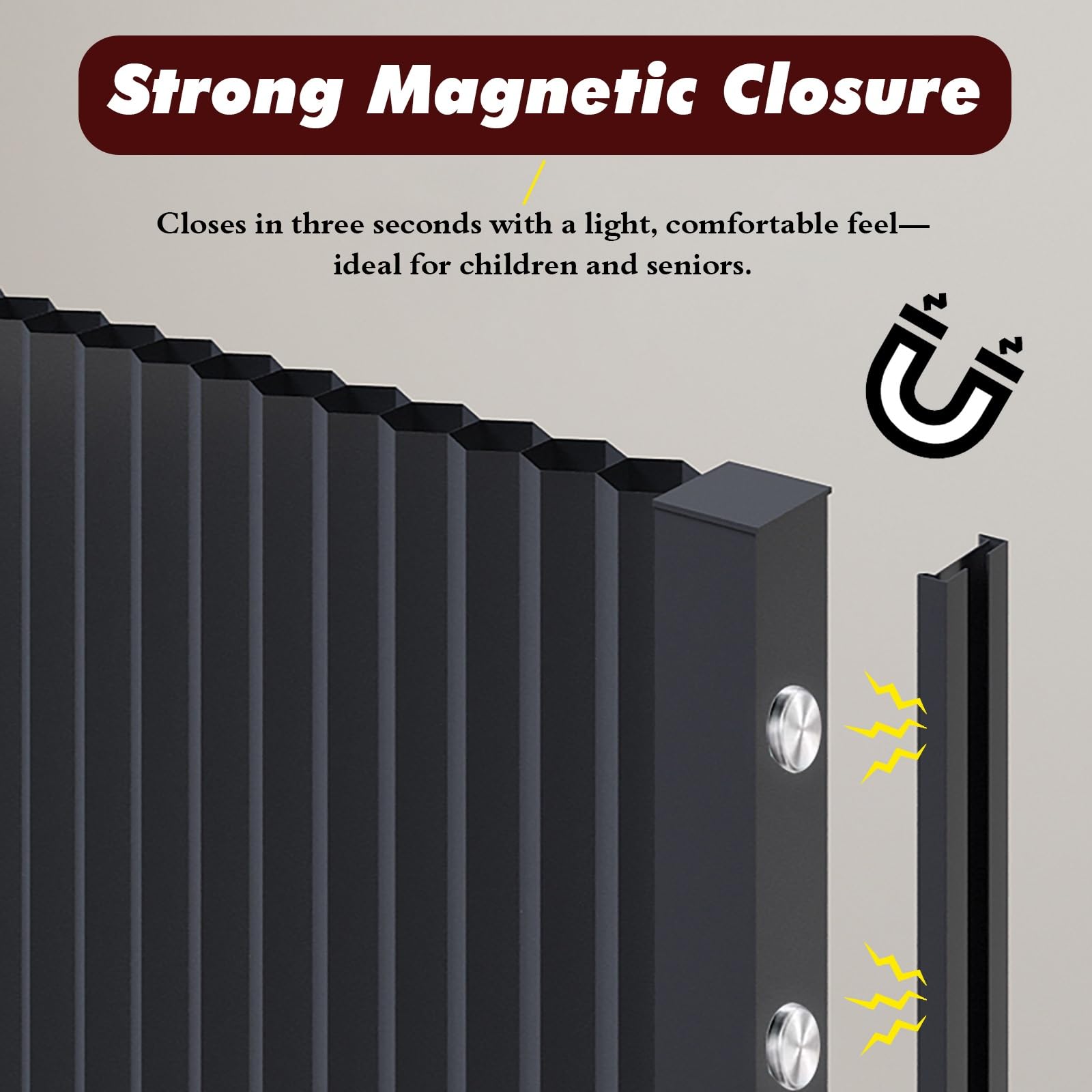 Porta A Soffietto Porte A Libro Porta Scorrevole a Fisarmonica di Dimensioni Personalizzabili, divisorio Flessibile Portatile Multi-Anta con Chiusura Magnetica per Negozi/balconi(100x195cm)