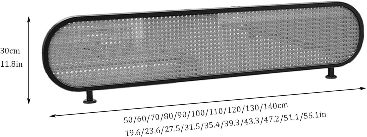 Partition Screen Restaurant Decoration, Translucent Tempered Glass Screen Panel, Countertop Short Screen Blocking Fence for Office(Gold,30x50cm/11.8x19.69in)