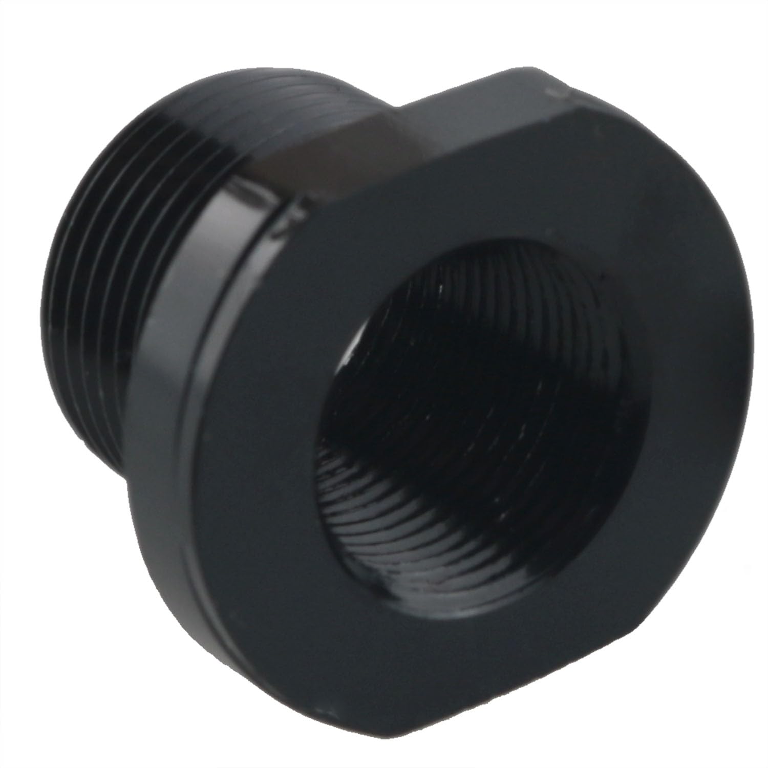 CHENJIN 2PCS Small Fuel Filter Adapters 1/2x28 to 5/8x24 Small Fittings Thread Protectors with Extruded Washers Steel for Automotive Industrial Marine