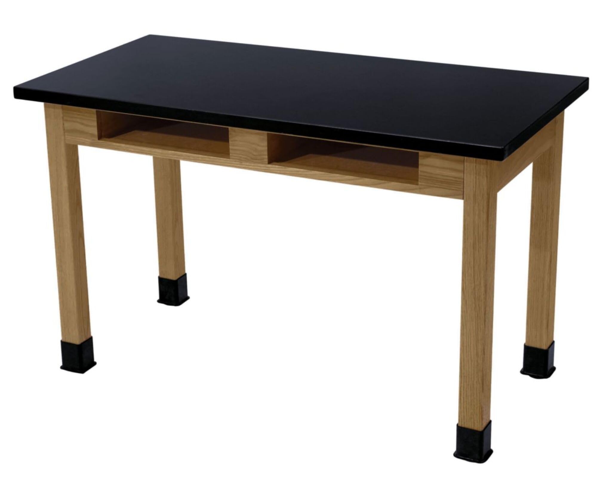 National Public Seating Science Lab Table 36" H - Phenolic Top - Dual Book Compartment - 24 x 54