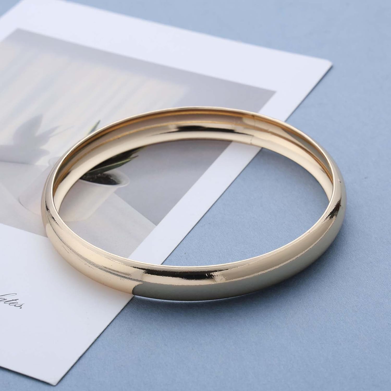 Punk Chunky Bangle Bracelet Gold Wide Wrist Bracelets Vintage Simple Circle Cuff Bracelet Cuff Open Adjustable Bangle Bracelets Jewelry for Women - Image 3