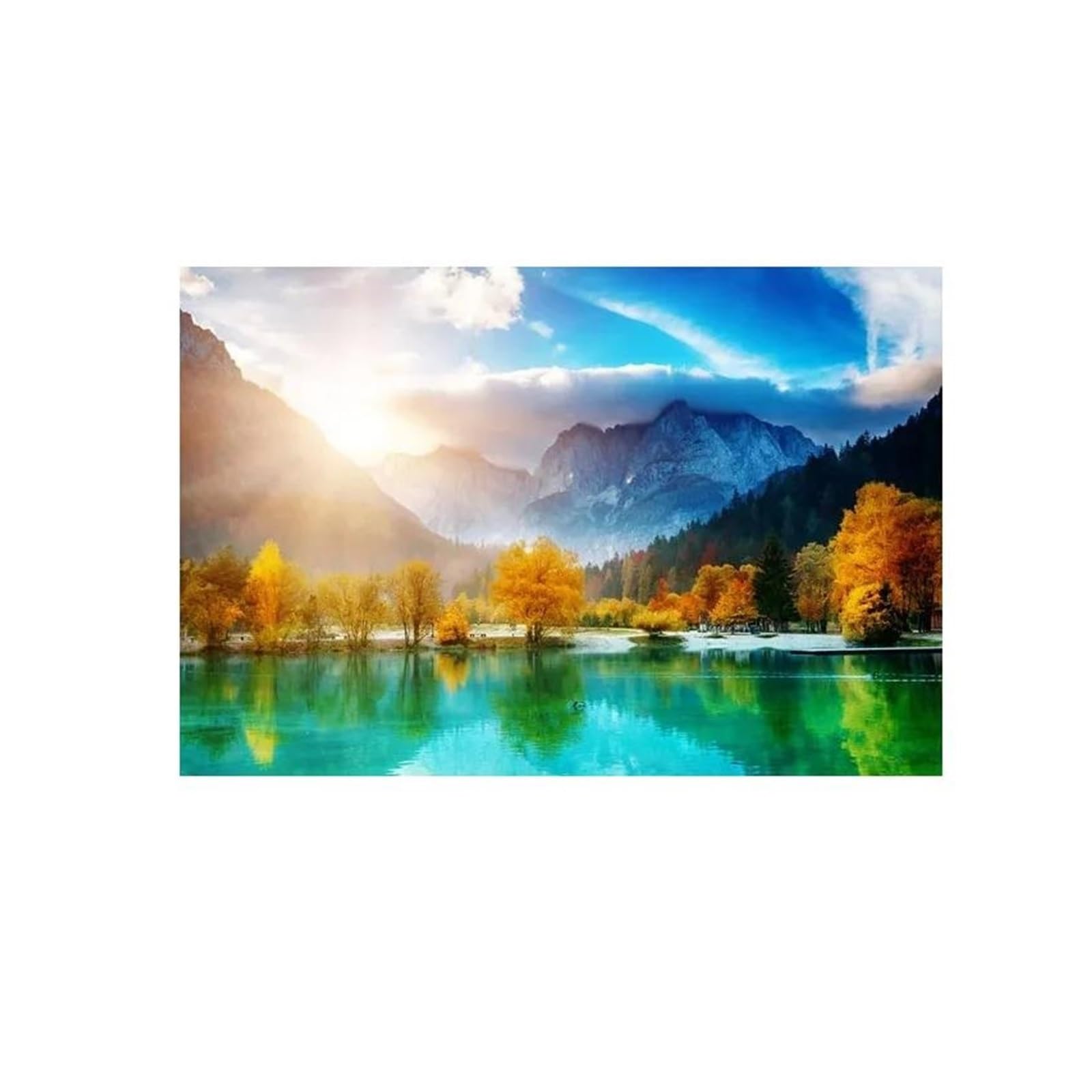BYAMBD Aesthetic Pictures Nature Landscape Posters No Frame Forest Sunshine Prints Canvas Painting Wall Art Picture For Living Room Decoration(Q,30x40cm)