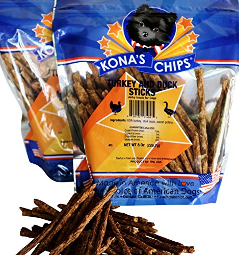 KONA'S CHIPS 2 Pack Turkey and Duck Sticks 8 oz Dog Treats