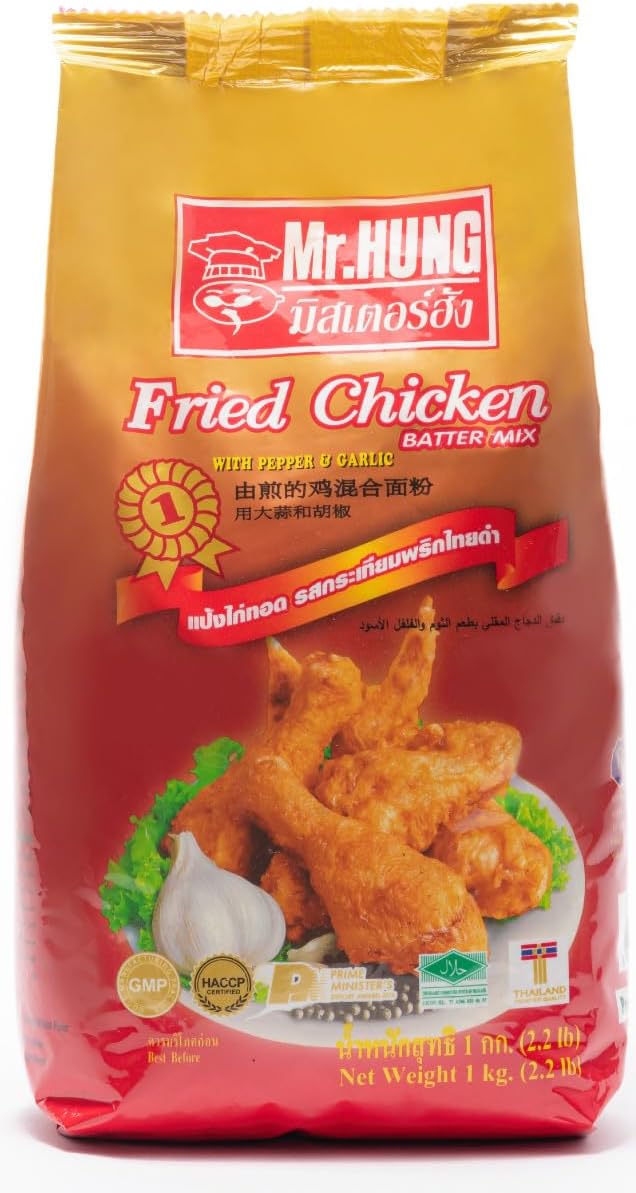 Mr.HUNG Fried Chicken Batter Mix Flour with Pepper & Garlic (1KGx10BAGS)