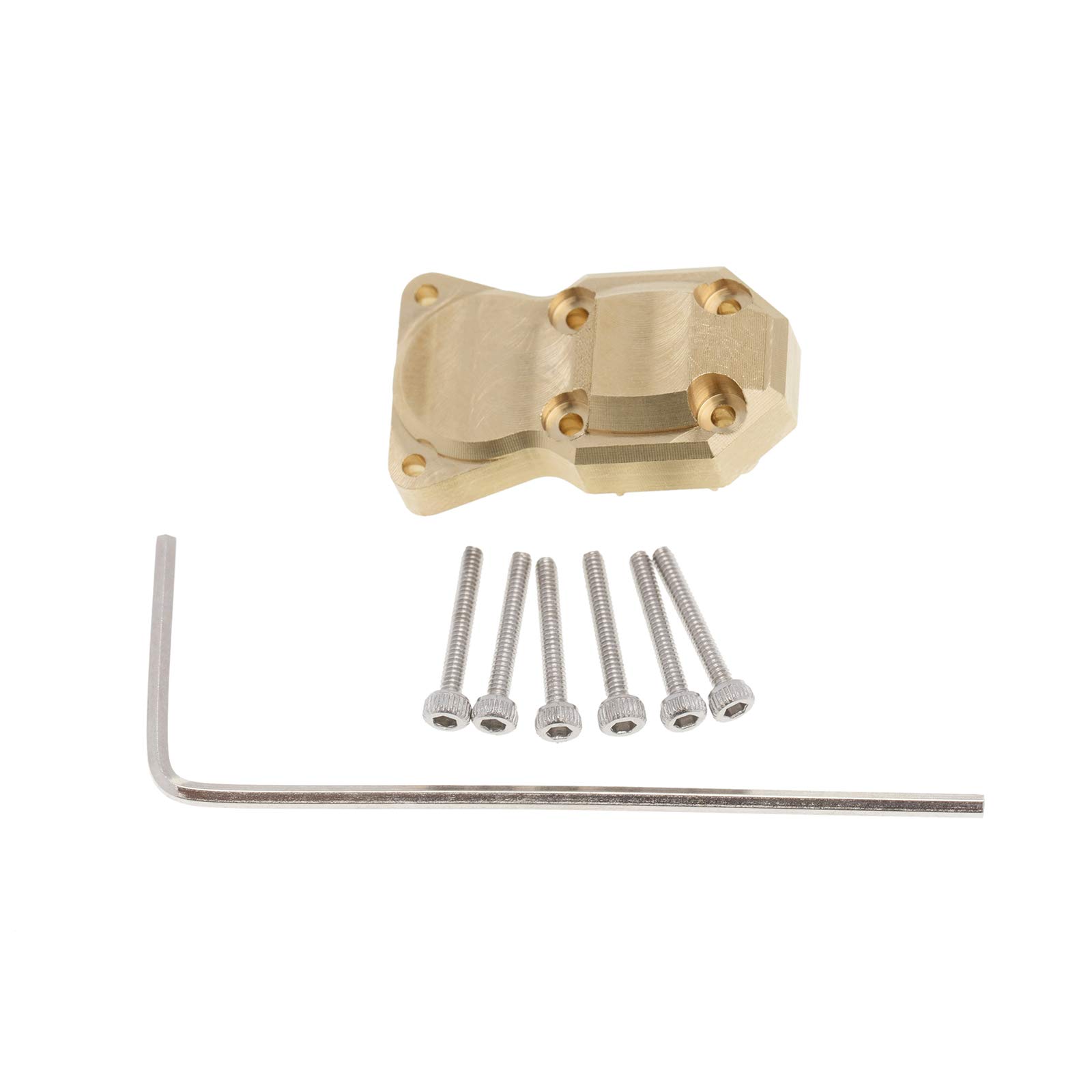 SHEAWA Counterweight Cover Brass Diff Cover for 1/24 Axial SCX24 90081AXI00002 AXI00001 RC Car Modification Parts Accessories