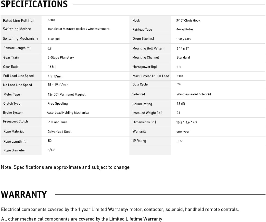 Prоmо 40% оƒƒ ZEAK Advanced 5500 lb. Electric Winch Off Road Automatic Powersports Winch, ATV Utility, Gavanized Steel Rope, with Mount, Remote
