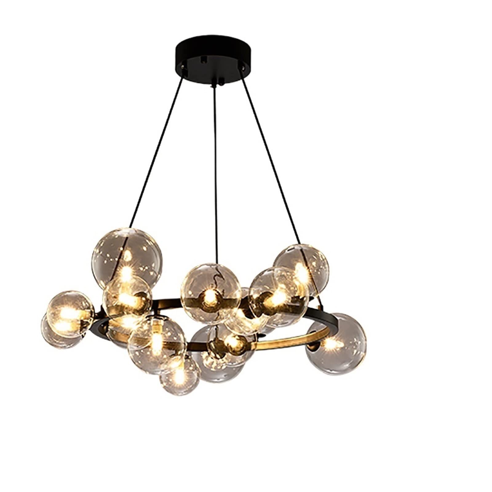 Psampa Bedroom Chandelier, Modern Model Room/dining Room/bar Counter/single White Glass Ball Chandelier, Which Is Easy To Install In The Lounge