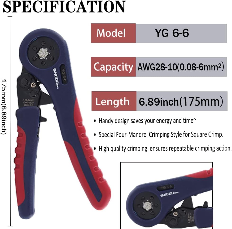 Buy Hexagonal Crimping Tool,Yangoutool Unique Patented Design Ferrules