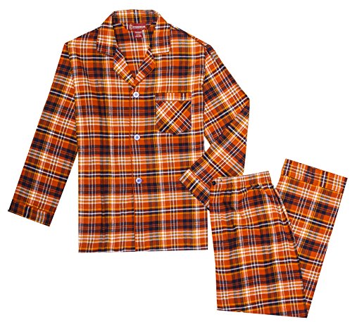 EVERDREAM Sleepwear Mens Flannel Pajamas, Long 100% Cotton Pj Set4