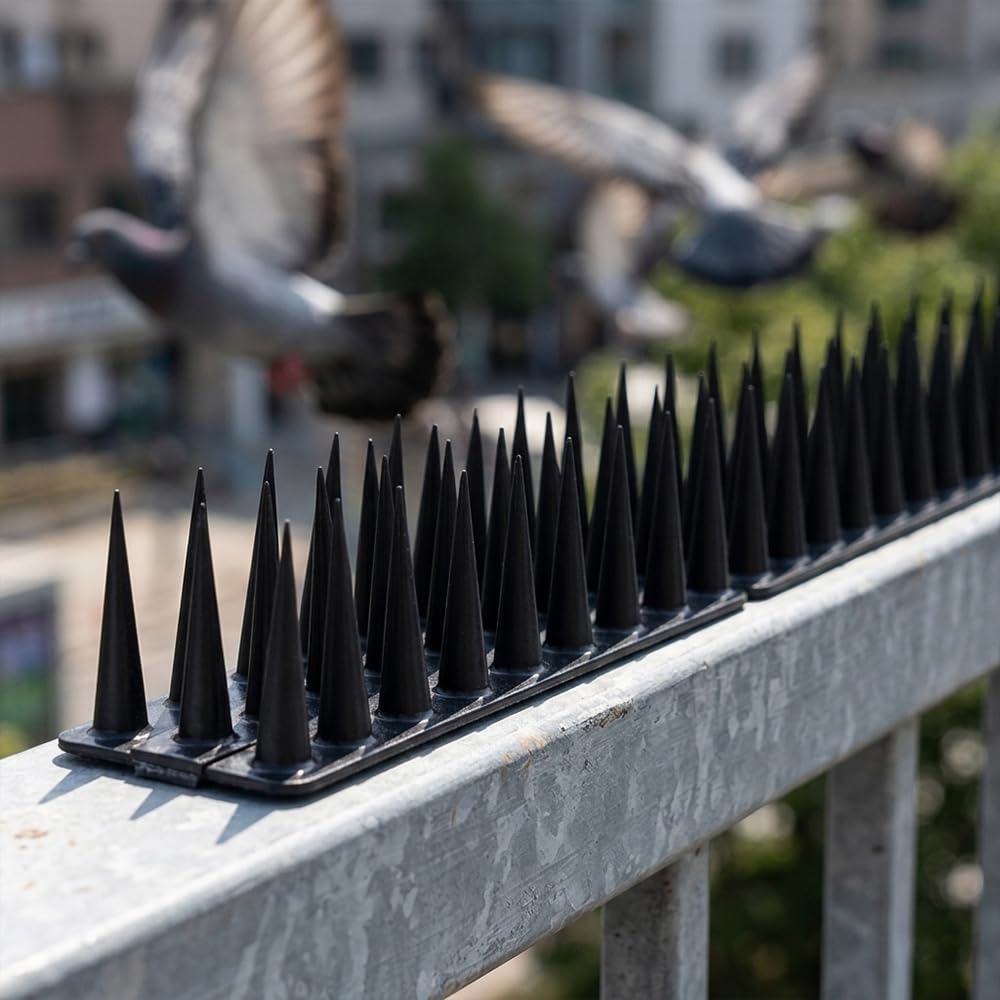 PikArt Bird Spikes(Pack of 5) Anti Pigeon Spikes for Balcony, Windows, AC Units & Ledges | Humane, UV-Resistant Bird Deterrent for Home and Office Use (Black) | Long-Lasting Outdoor Protection,-image-30