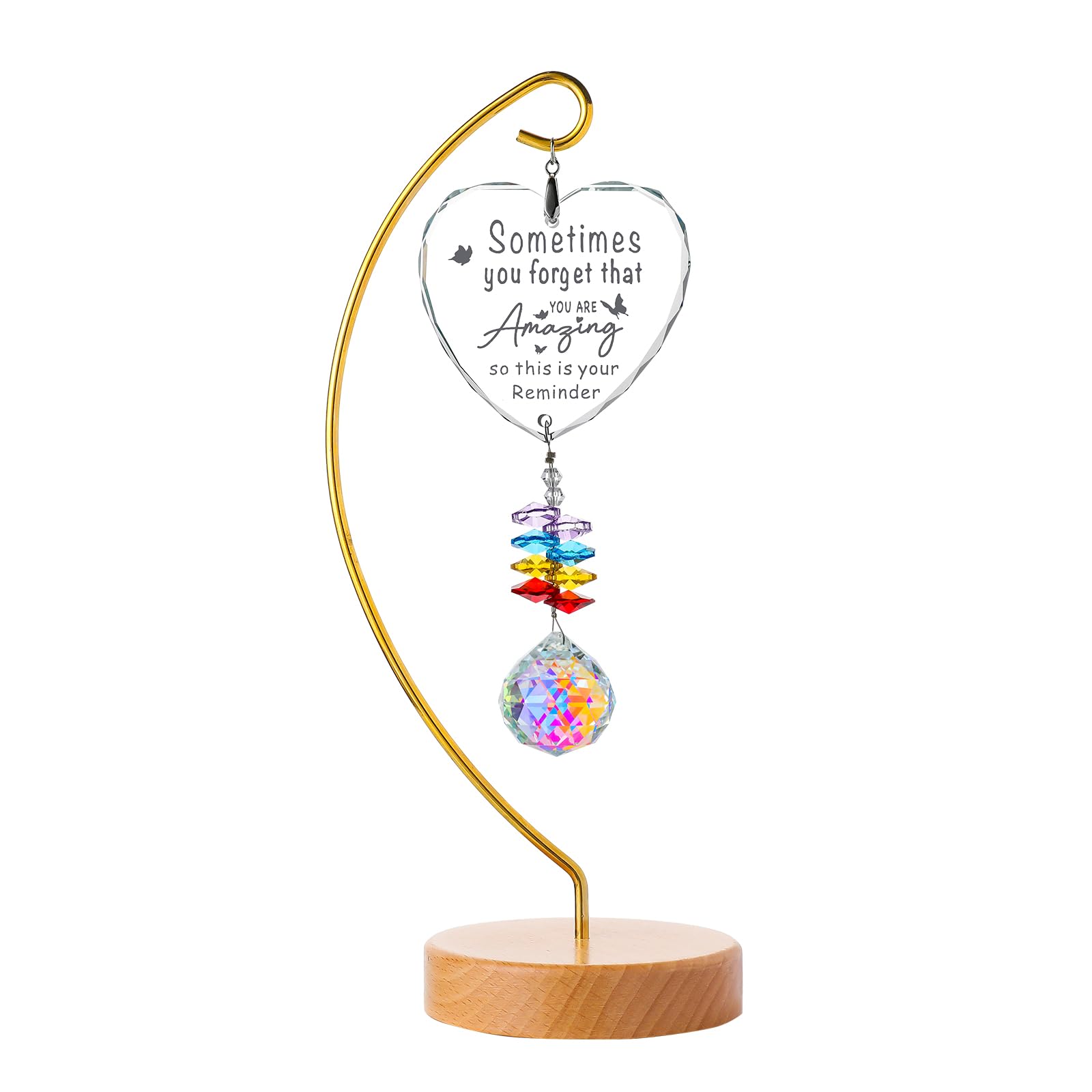 LONGWIN Inspirational Gifts for Women Desk Decor, Positivity Motivational Gifts Sometimes You Forget You Are Amazing Encouragement Gift for Coworkers