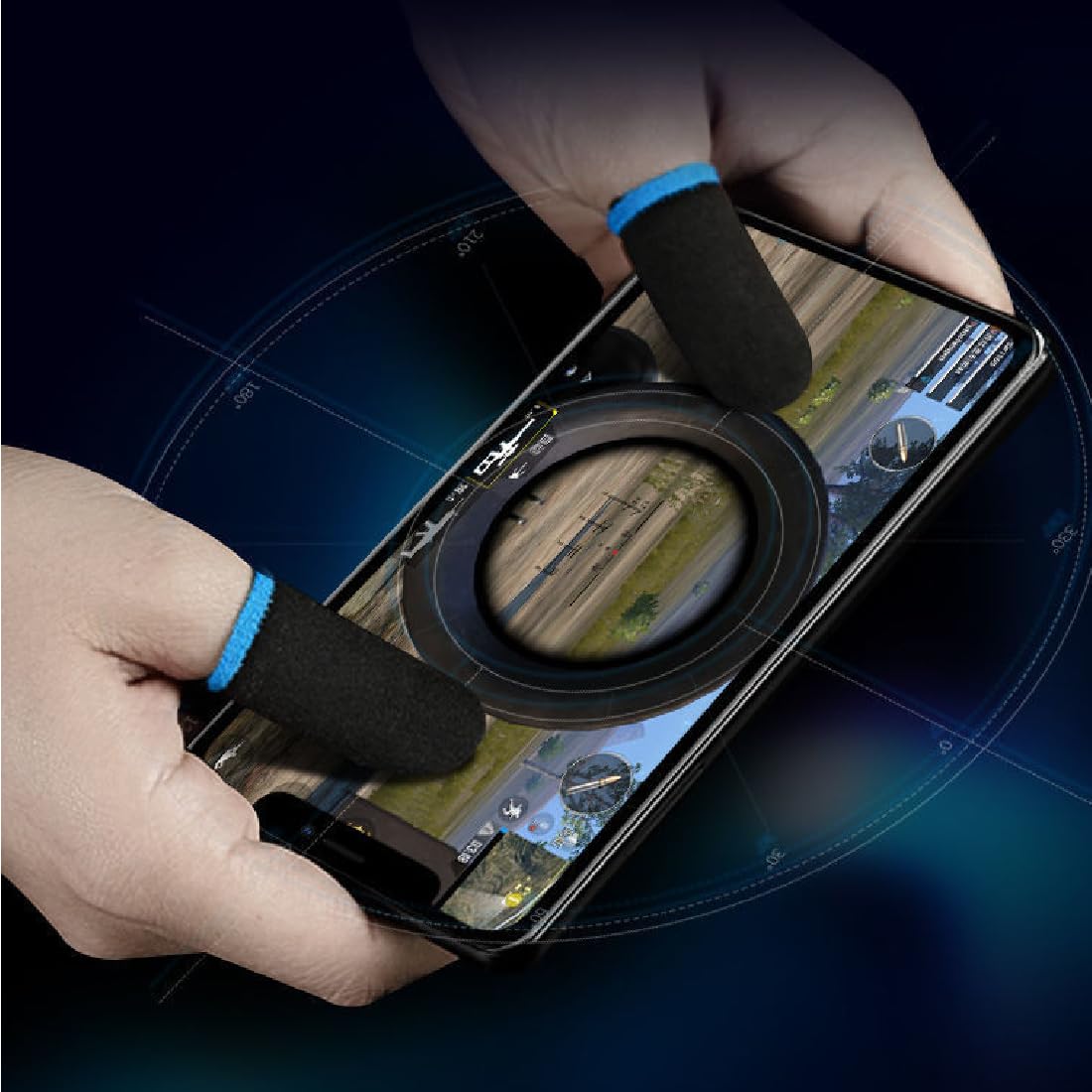 Gant Gaming 10 Manchons Doigts Gaming - Anti-transpiration - Pour Smartphones/tablettes Dedale Jeu