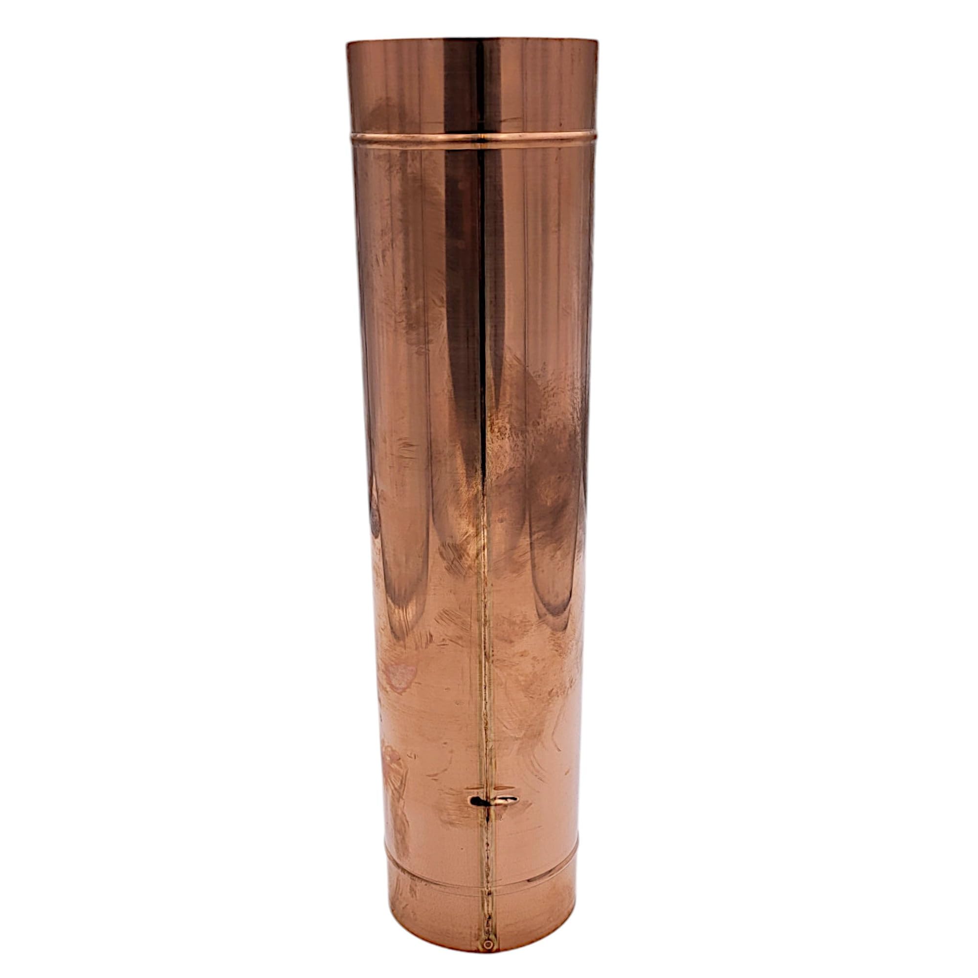 zbs24 Regenrohrklappe 100mm in Kupfer ohne Laubsieb, konische Bauform für einen mühelosen Einbau