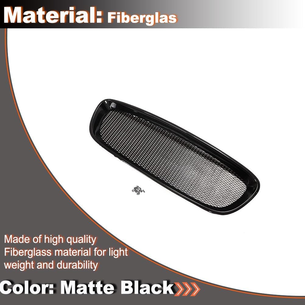 Matte Black Front Grille Fits for Jaguar F-TYPE 2Door Coupe Convertible 2013 2014 2015 2016 2017 Fiberglass Bumper Kidney Grill Cover Trim Body Kit