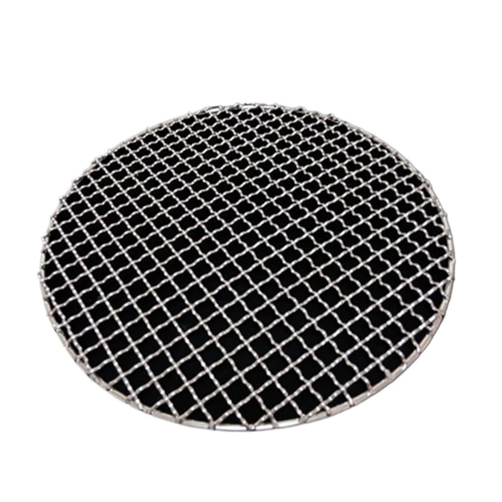 Redes redondas de acero inoxidable 304 para asar en casa, red de tocino, accesorios para barbacoa, antiadherente, 24 cm