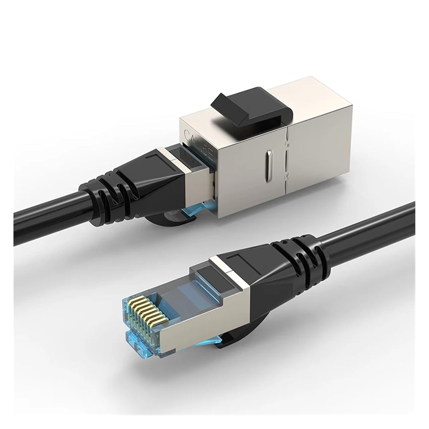 RJ45 Inline Coupler for CAT6A/CAT6/CAT5E Shielded RJ45 8P8C Female to Female Plug-in Coupler(6S)