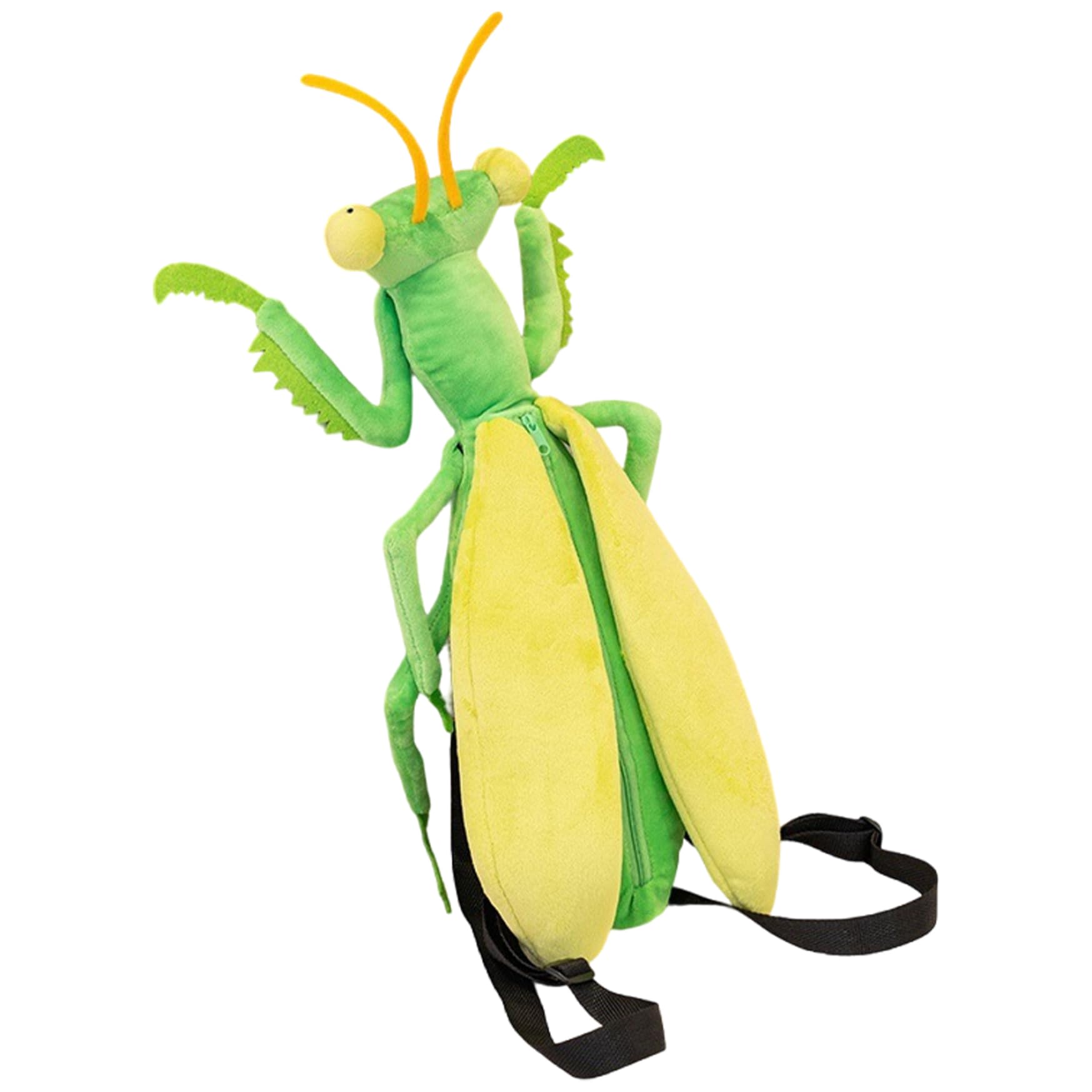 Uanqfegy Realistic Praying Mantis Stuffed Toy, Soft Plush Wool Green Yellow Insect Animal for Kids