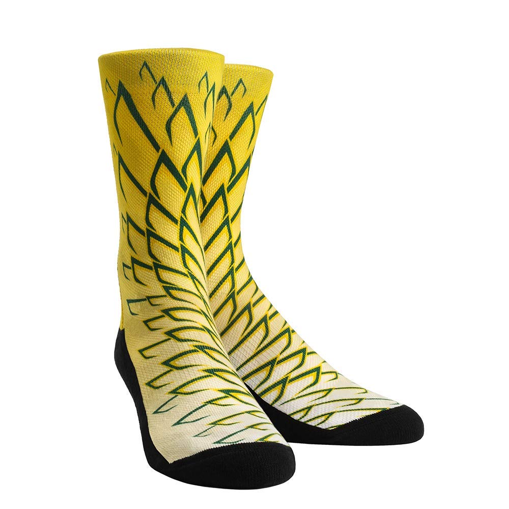 Rock 'Em NCAA Licensed Oregon Ducks Quacks Crew Socks (L-XL)