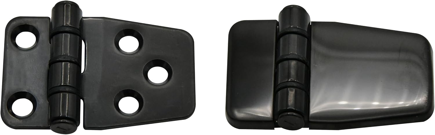 Vinland Marine Hinges Friction Hinge w/Cover Black 316 Stainless Steel Cabinet Hinges, Marine Grade Stainless Steel Hinges, Pontoon Boat Door Hinges, Boat Hatch Hinges