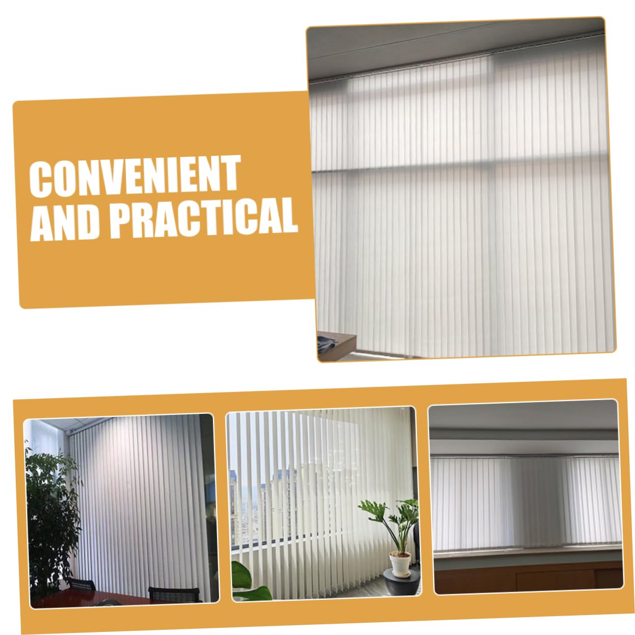 Levemolo Vertical Blind Repair Tabs 4pcs Replacement Slats PVC Slats for Windows Sliding Door
