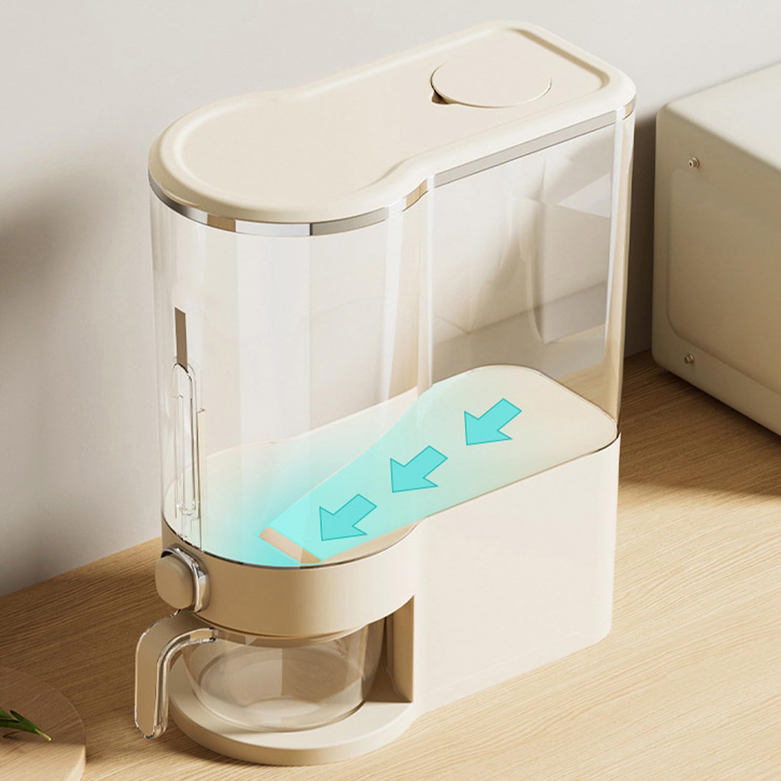 Fdit Contenedor de Alimentos, Caja de Almacenamiento de Arroz de Gran Capacidad, Contenedor Dispensador de Arroz de Cocina