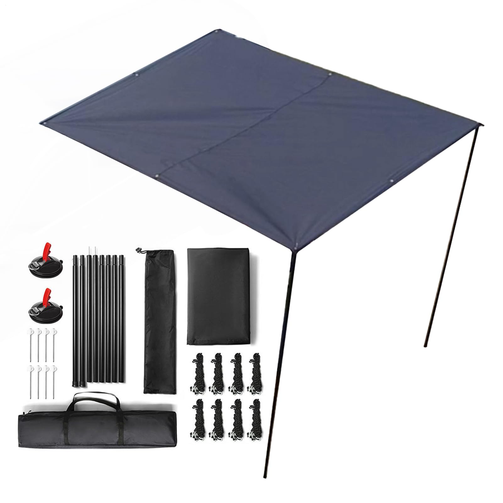 Store de toit pour voiture - Élégant camping - Protection solaire UV50+ résistant aux intempéries - PU3000 mm - Store latéral pour et sur-atterrissage (matériel inclus dans la livraison) - Utilitaire