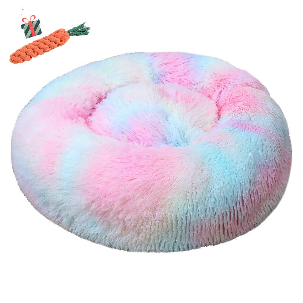 Coussin chat et chien lavable Chickw1 panier donut peluche