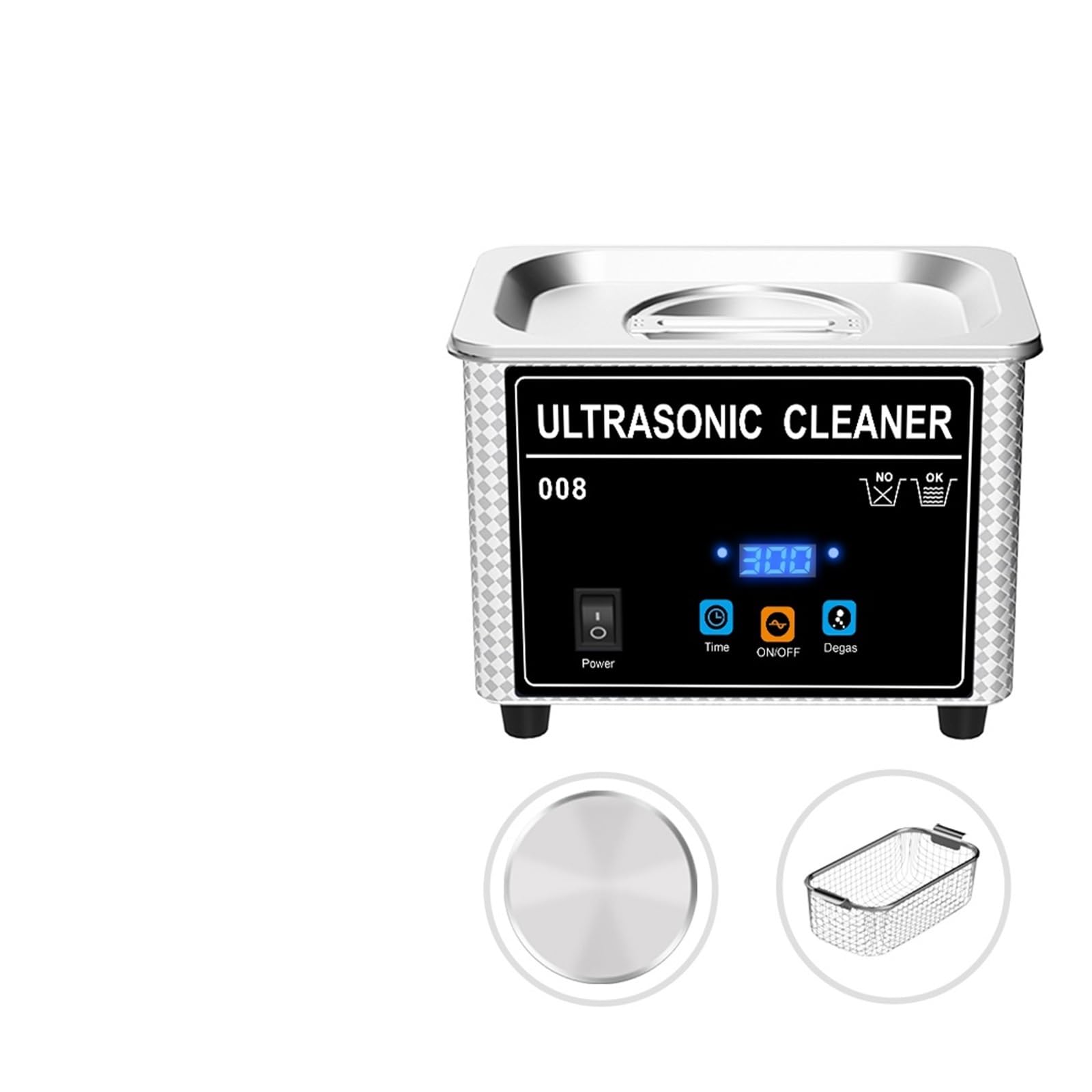 Limpiador ultrasónico, Limpiador Ultrasónico De 800ml, Temporizador De Baño, Cepillo De Joyería, Gafas, Piedras De Manicura, Cortadores, Piezas De Afeitar, Ultrasonido Sónico(80W)