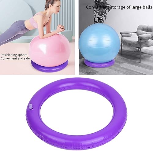 Miniatura 4 de Base de pelota de yoga, anillo fijo redondo de PVC antideslizante estable, pelota de fitness para gimnasio en casa, oficina, mejora el dolor de