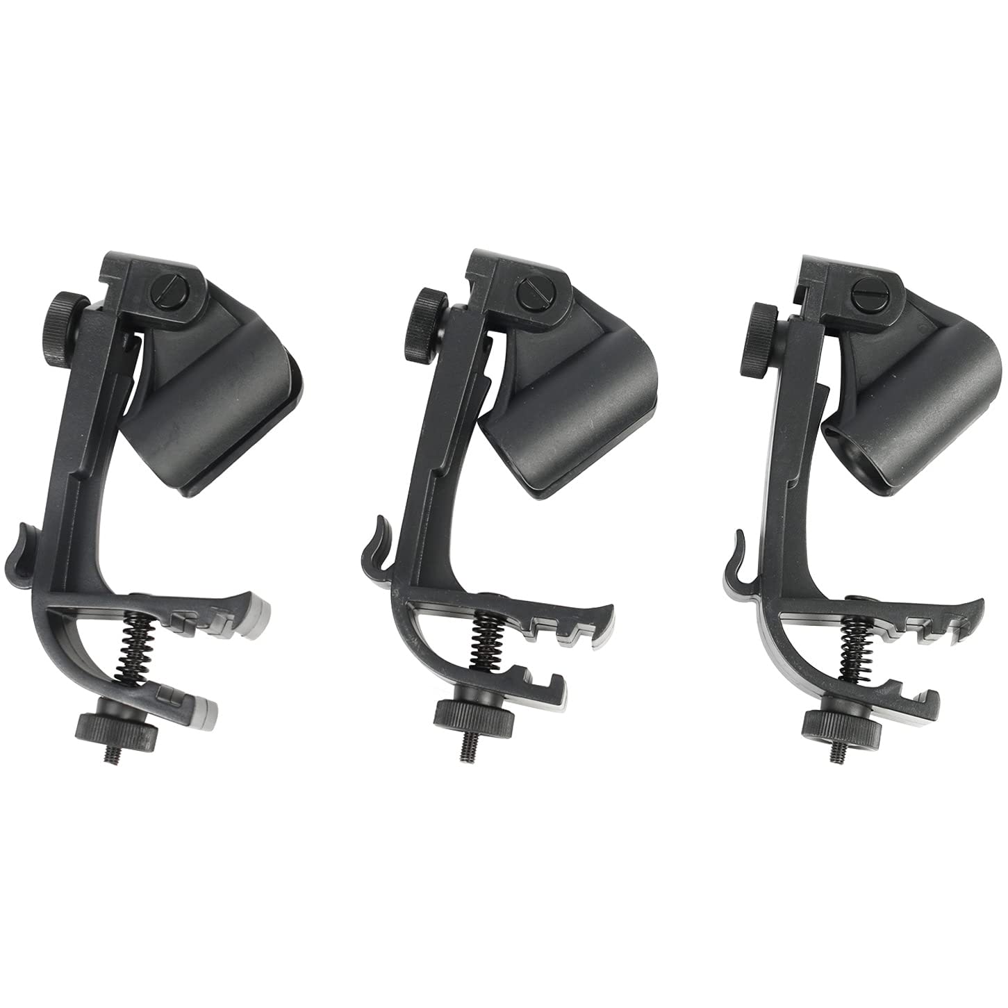 Samson DMC100 Set Di 3 Clip Per Microfono Per Batteria, Altezza Regolabile E Testa Girevole, Per Live E Studio