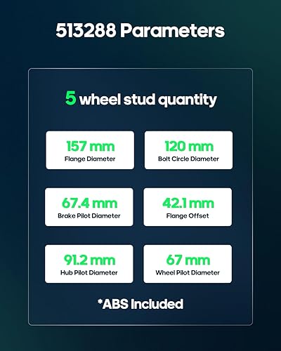 Miniatura 3 de SCITOO Juego de 2 rodamientos de rueda y buje para Chevrolet Impala 2014-2017 para Chevrolet Impala 2013-2016 para Chevrolet para Malibu Kit de