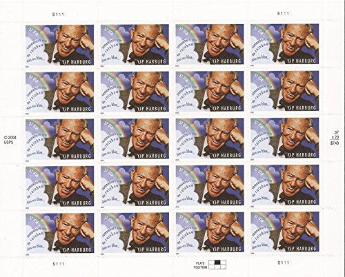 US Stamp - 2005 Lyricist Yip Harburg - 20 Stamp Sheet - Scott #3905