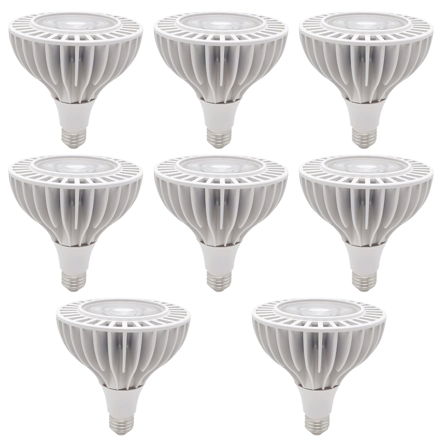 PAZWAHF 8 PCS PAR38 Flood Light LED Bulbs COB 40 Watt Ultra Bright 4000 Lumens Full Spectrum CRI 90+ 85V-265V AC Universal Voltage, Medium Base, Non-Dimmable
