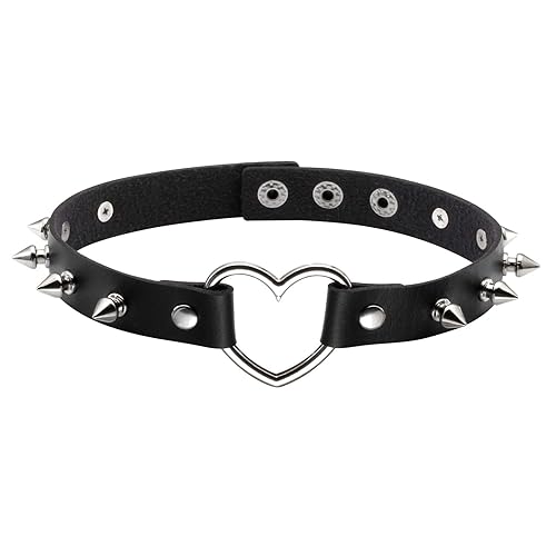 Spiked Heart Choker