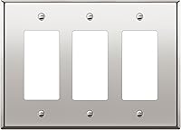 Vista 16 de ENERLITES Placa decorativa doble de metal para interruptor o receptáculo, placa de pared de acero inoxidable, resistente a la corrosión