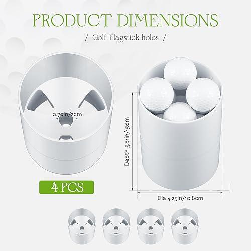 Miniatura 9 de Leitee Taza de golf para práctica de práctica de agujero verde ABS plástico para patio trasero al aire libre