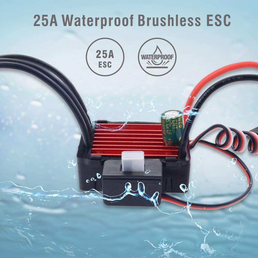 RC Motor ESC Set, RC Motor ESC Set Universal 4500KV 2030 Motor & KS25A Combo ESC sin escobillas a Prueba de Agua con Hoja de Acero al silicio Ultrafino para RC Model