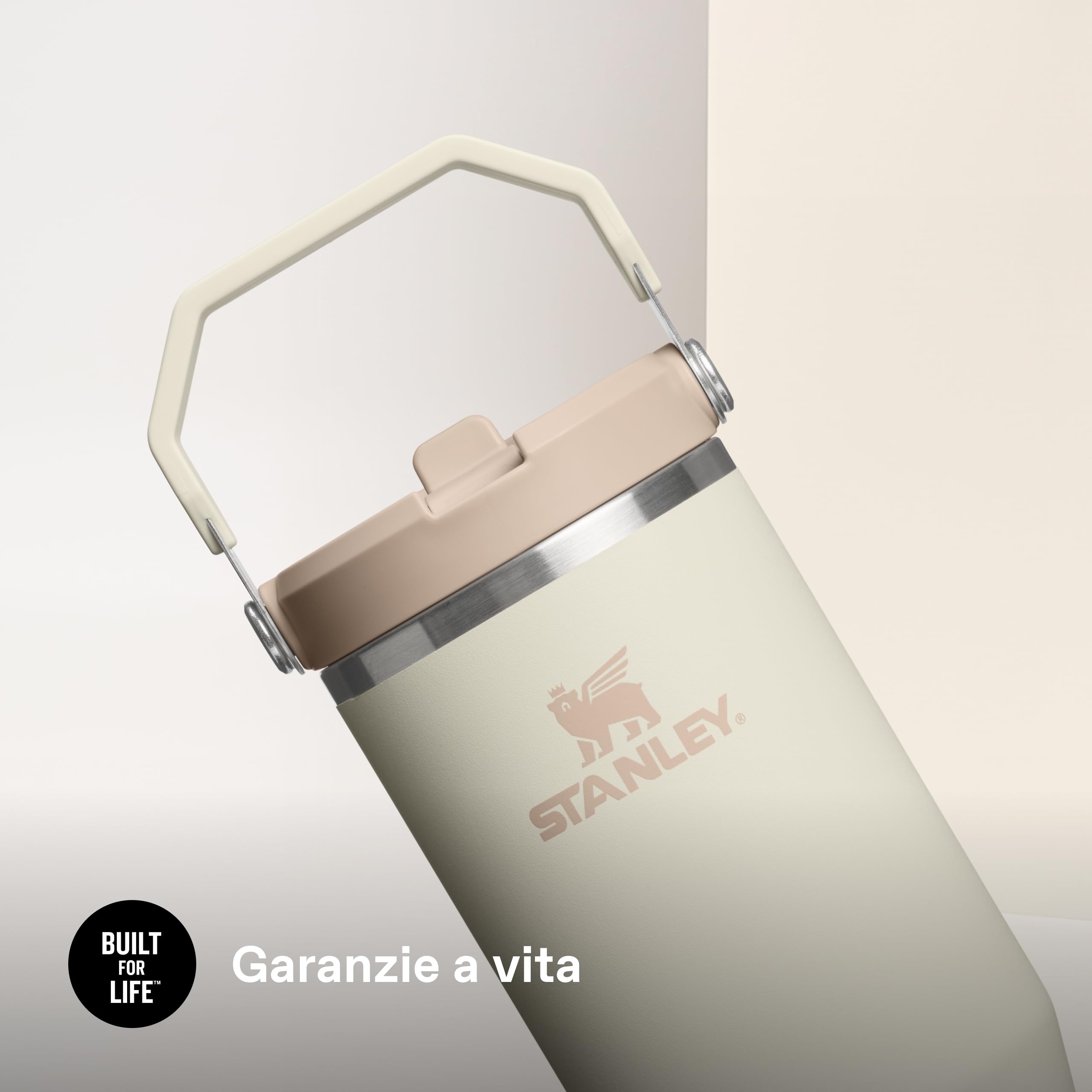 Stanley 1913 Flip Straw Tumbler Borraccia Con Cannuccia 0.89L - Cream | Fredda Per 12 Ore - Borraccia Termica Senza BPA - Bottiglia Acqua Facile Da Trasportare - Lavabile In Lavastoviglie