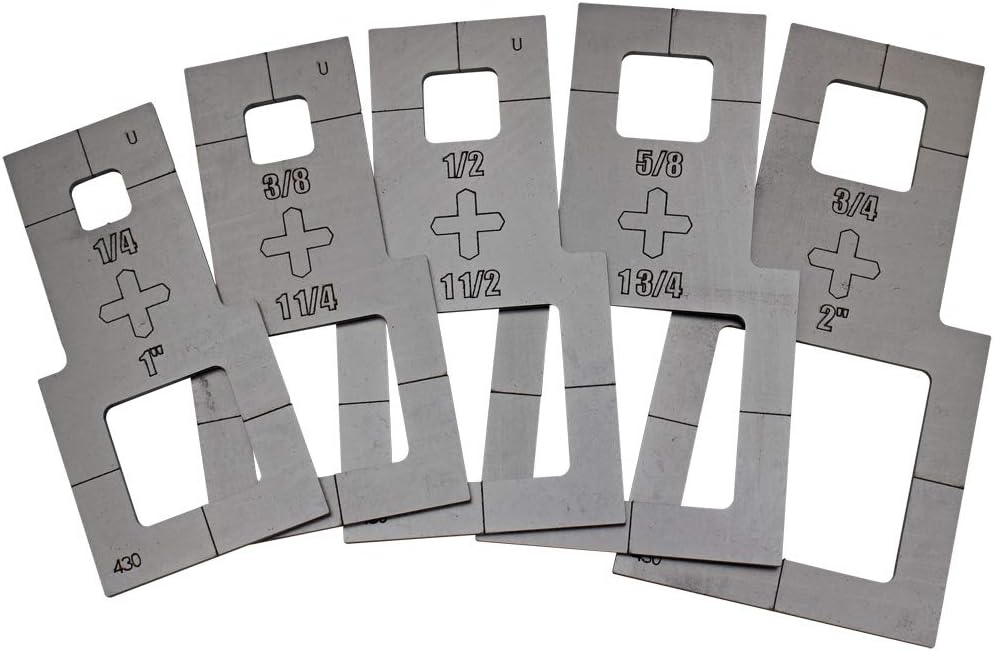 Plasma Stencil - Square Cutter Guide - 5 pc. Kit - .430"