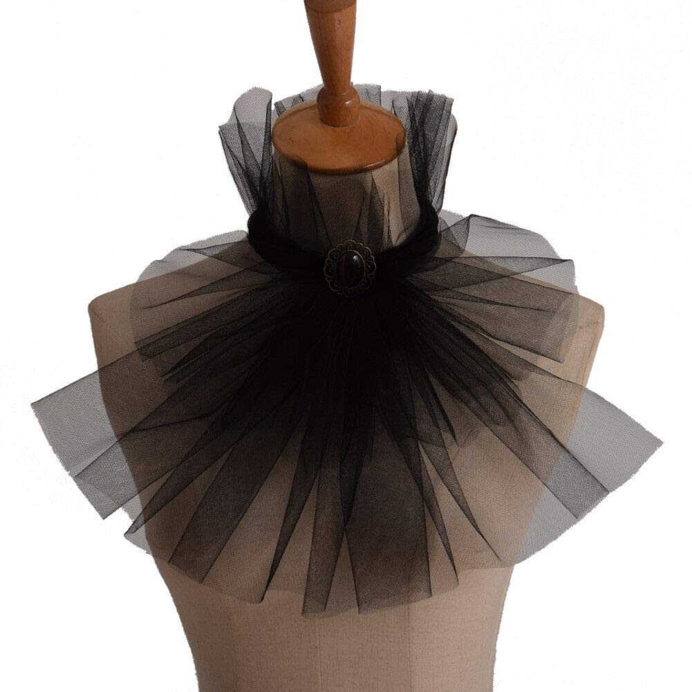 GRACEART Ruffled Detachable Collar Elizabethan Victorian Neck Ruff, Style#6 - Image 2