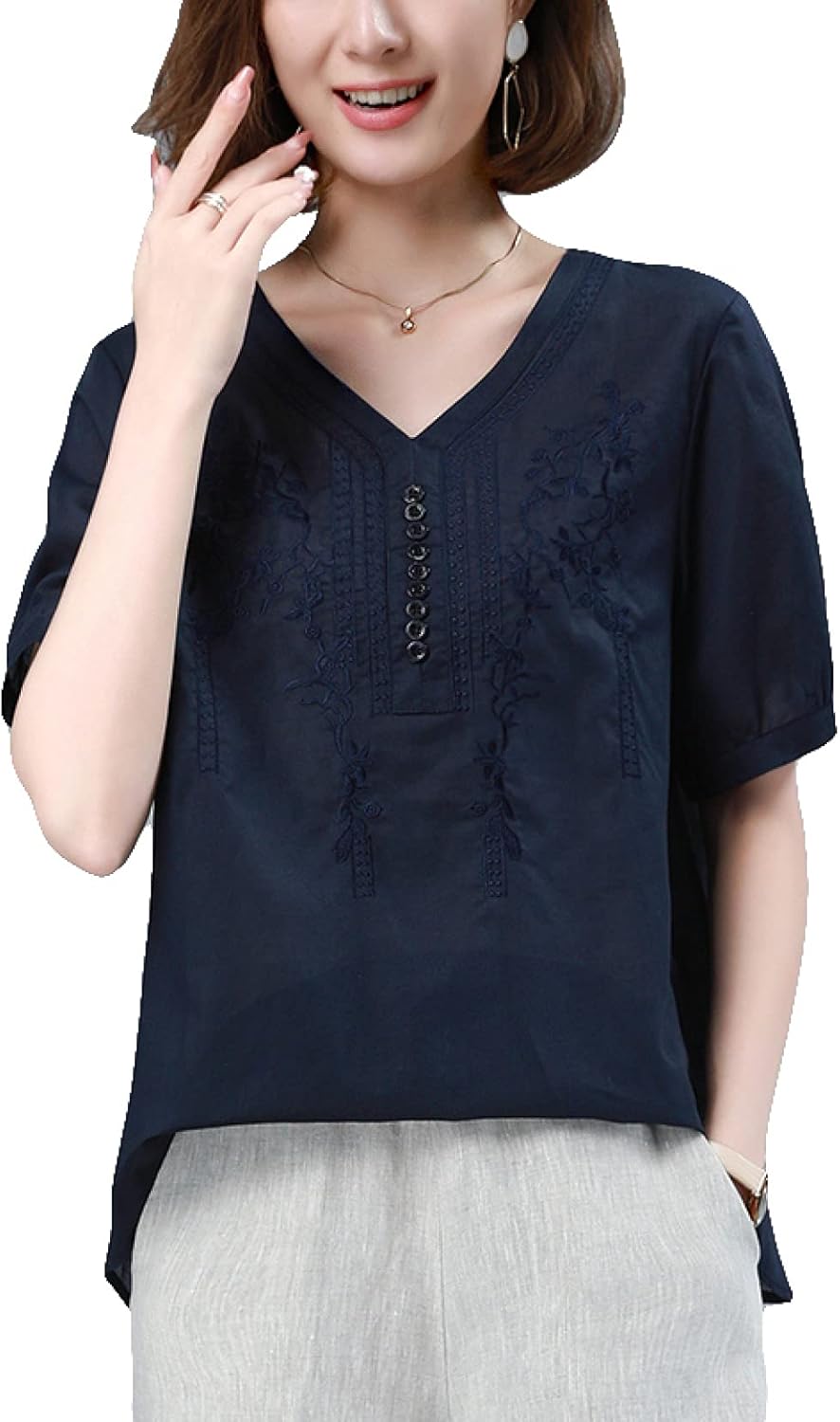 美品✨ビアズリー 裾リボン ボーダー ニット グレー ボーダー ふんわり