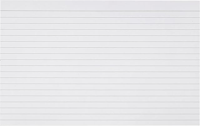 Q-Connect Ruled Feint Record Card, 8 x 5 Inches - White, Pack of 100