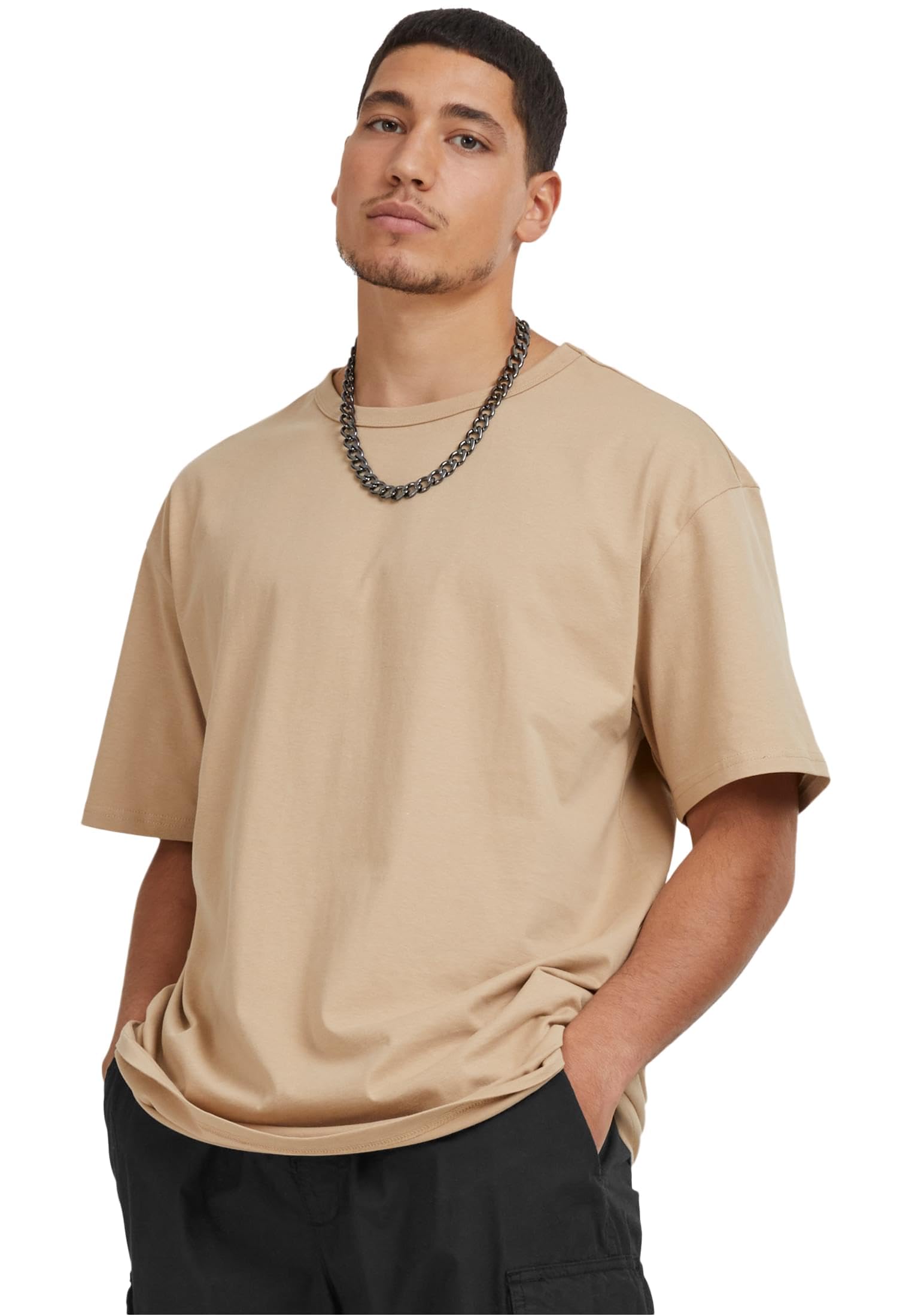 Urban Classics Men's Organic Basic Tee T-Shirt, unionbeige, L