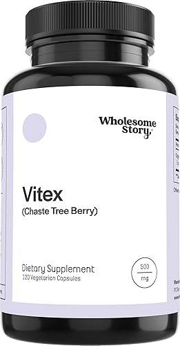 Wholesome Story Organic Vitex Chasteberry Supplement for Women | Hormone Balance, Fertility Support & Period Regulation | Vitex Berry Agnus Castus