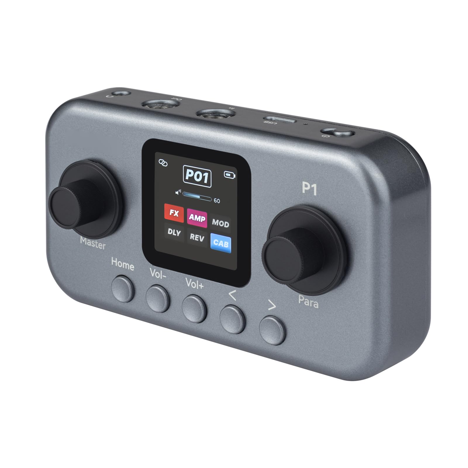 Pedal de Efectos de Guitarra de 6 Módulos de Efectos, Pedal Looper de 30 Segundos, de Salida de Auriculares Estéreo con Batería de 2000 MAh, Ideal para Práctica de Guitarra Eléctrica y bajo