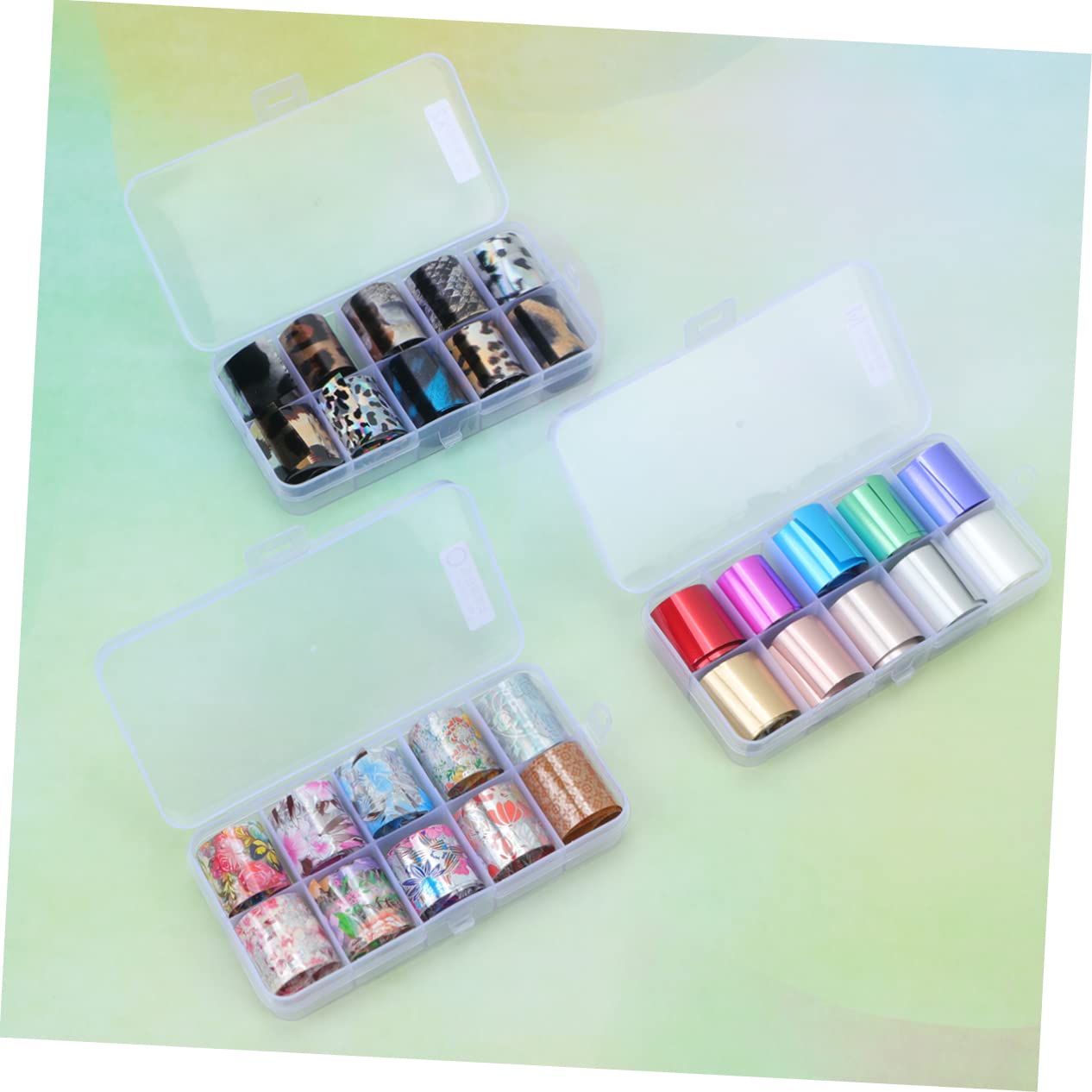 2 Set Stickers Adesivi Per Decorazione Unghie Nail Foil Transfer Per Nail Art Te Design Variabile Adatti Per Donne E Manicure Creativa 50 * 2